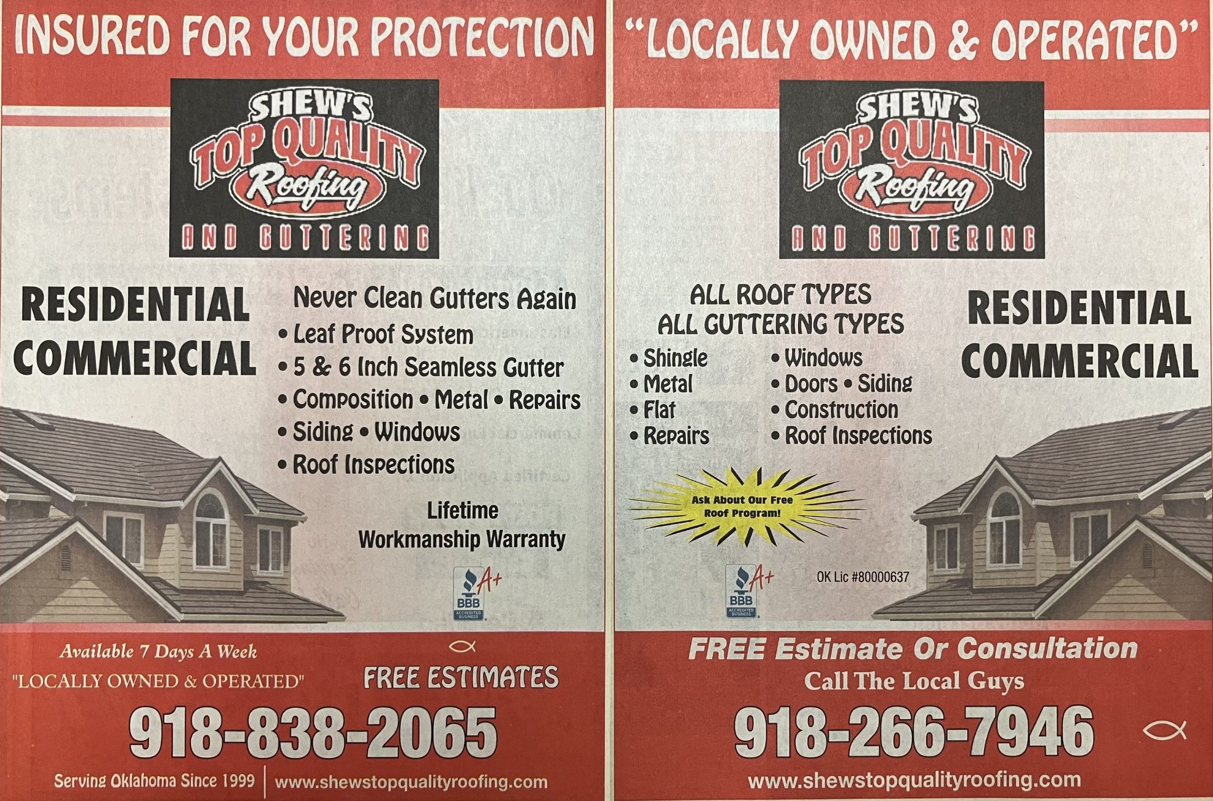 Shew's Top Quality Roofing and Guttering