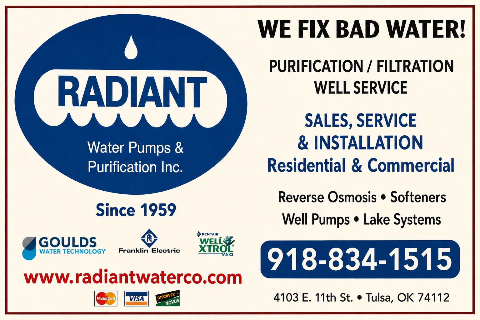 Radiant Water Pumps & Purification Inc.
