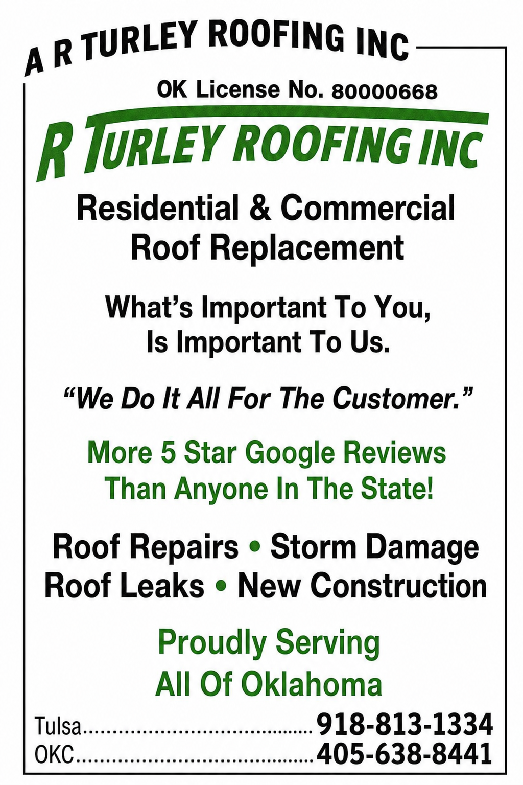 A R Turley Roofing Inc