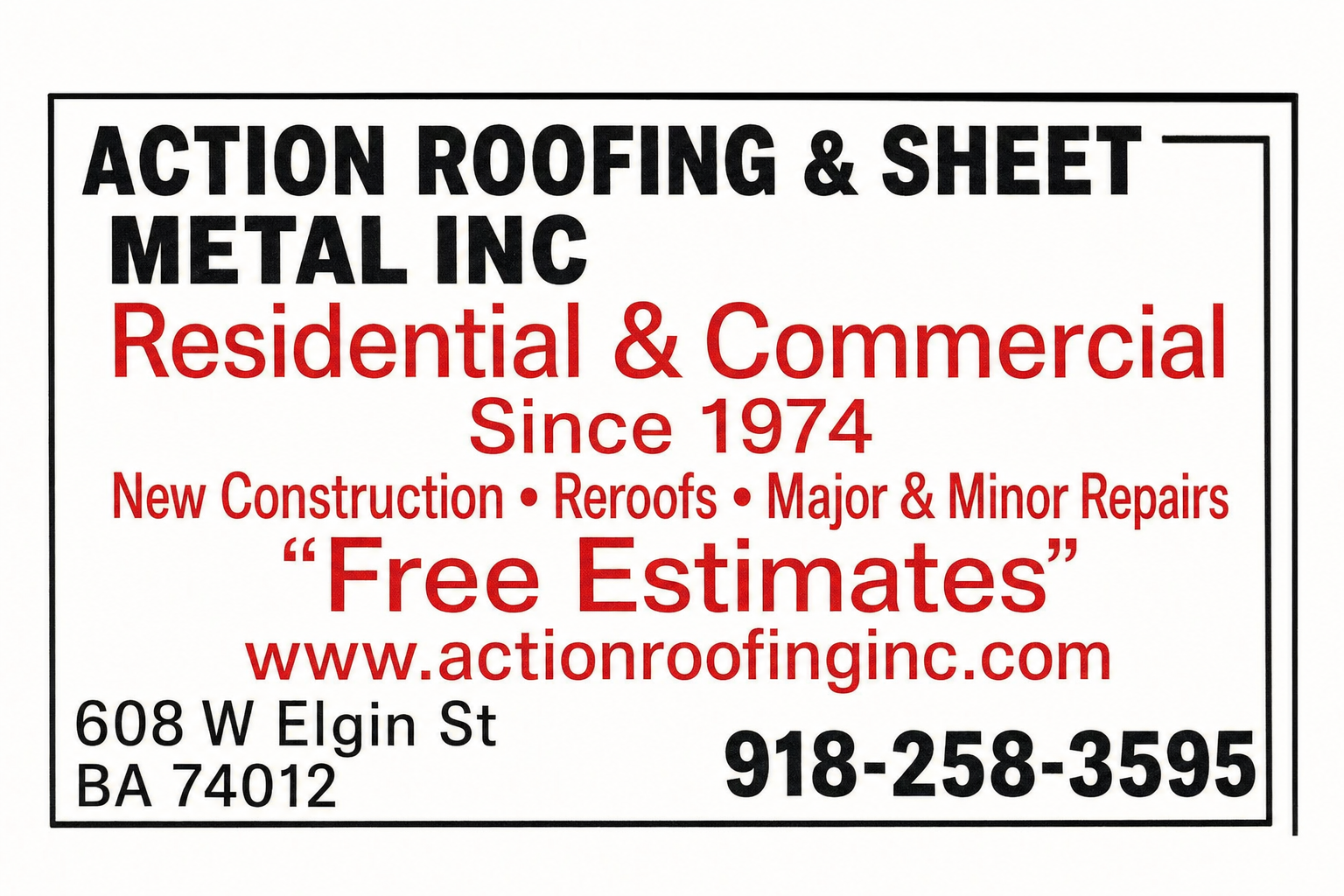 Action Roofing & Sheet Metal Inc
