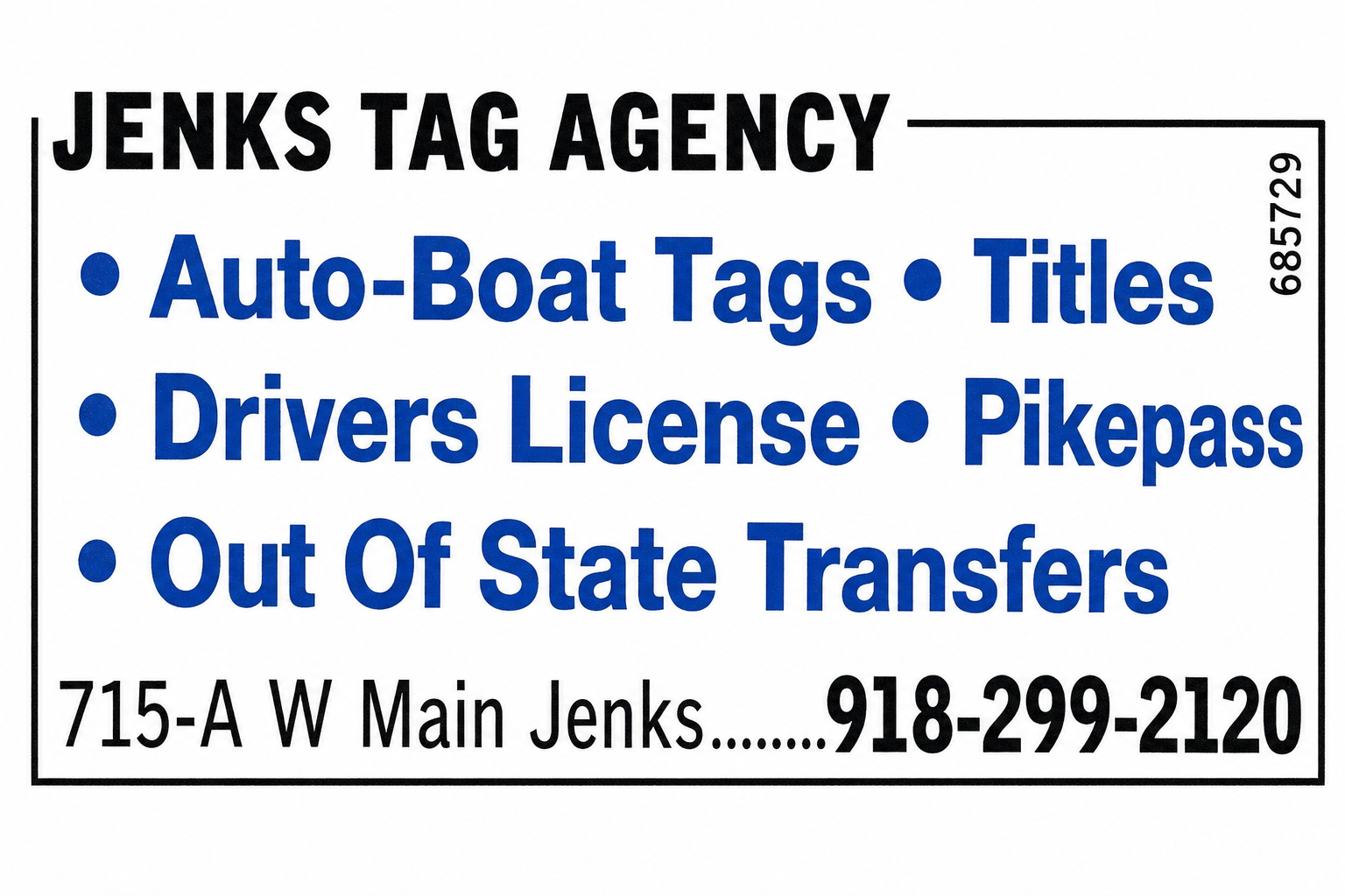Jenks Tag Agency