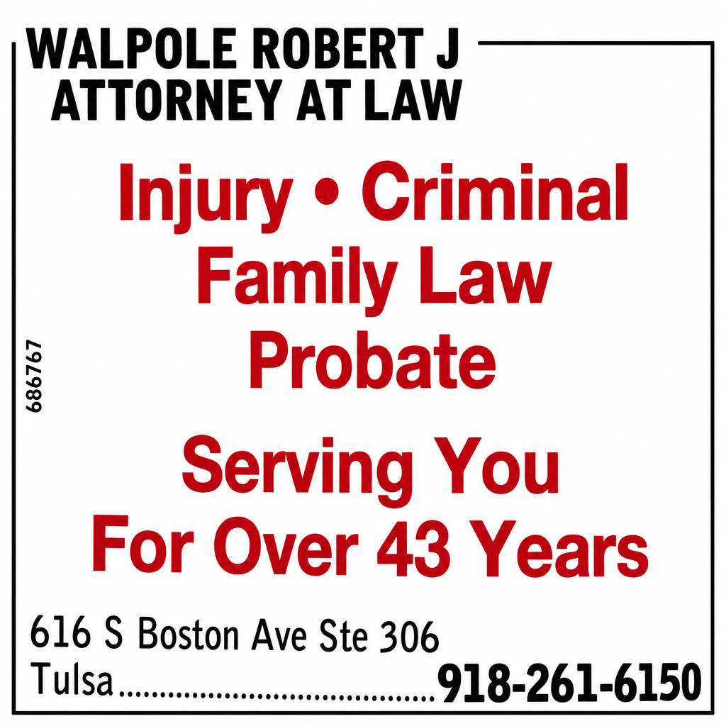 WALPOLE ROBERT J ATTORNEY AT LAW
