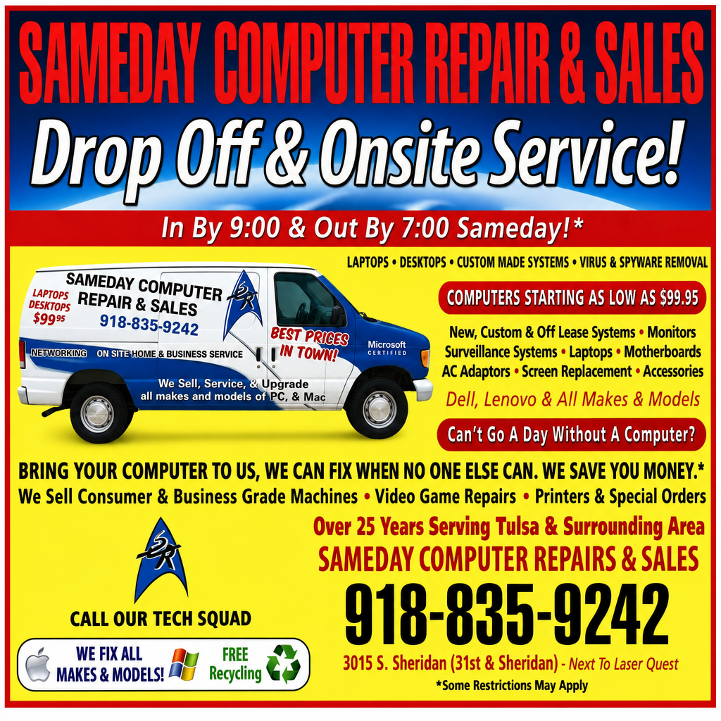 Sameday Computer Repair & Sales