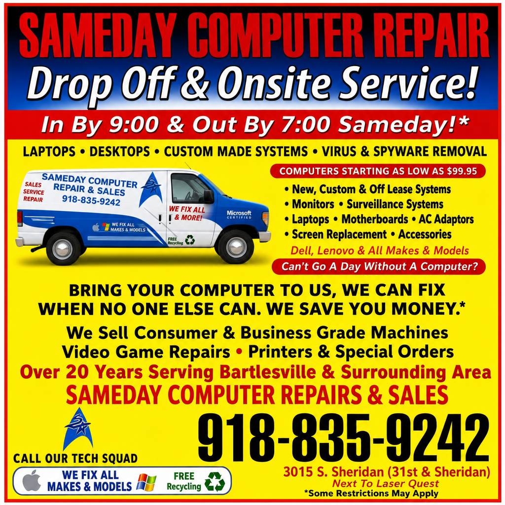 Sameday Computer Repair & Sales