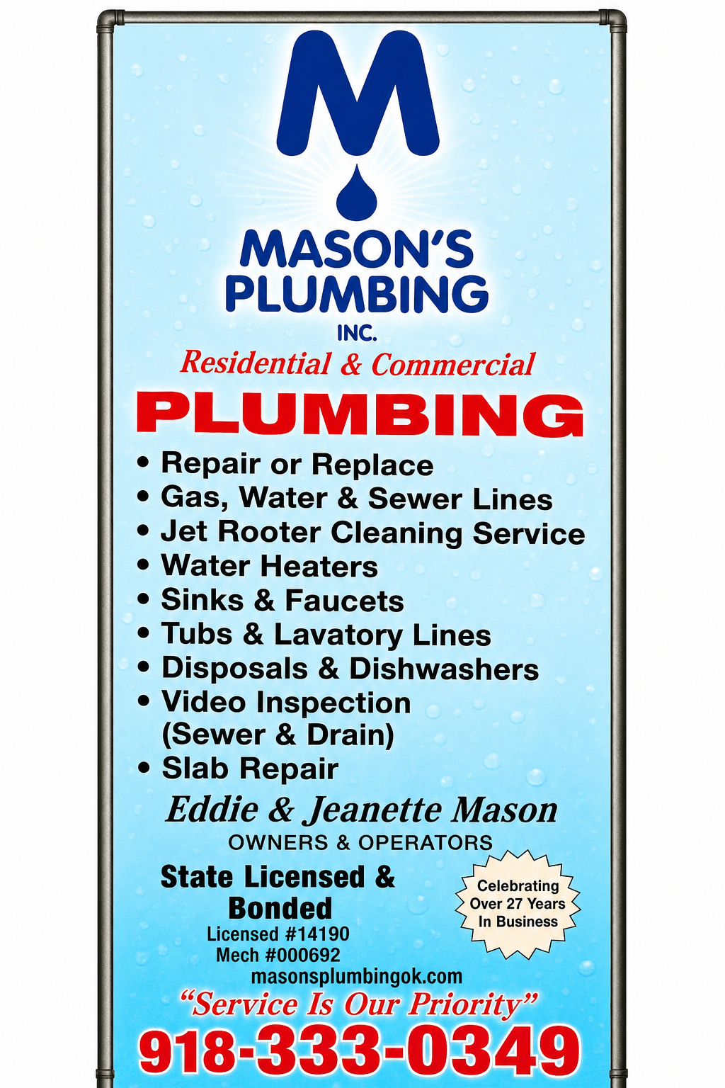 Mason's Plumbing Inc.